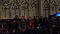 Waiting for a tour of York Minster.